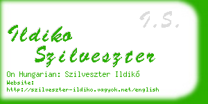 ildiko szilveszter business card